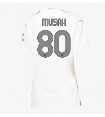 AC Milan Yunus Musah #80 Bortatröja Kvinnor 2023-24 Kortärmad